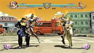 Josuke 4 vs Kosaku Kawajiri (Hardest AI) - JoJo's Bizarre Adventure: All Star Battle R