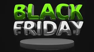 Cinema 4D Tutorial - Black Friday Metalic 3D Text