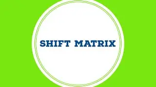 SHIFT MATRIX |  WITH EXAMPLE | TYPES OF MATRICES | SIMPLE EXPLANATION