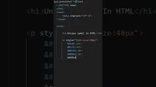 How to add unique symbol in HTML ?