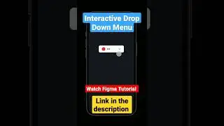 Interactive Drop Down Menu in Figma | #shorts #figma #prototype #uidesign