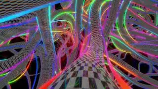 Abstract Neon Tunnel Animation 4K