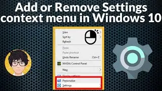 Add or Remove Settings context menu | context menu | Settings in context menu