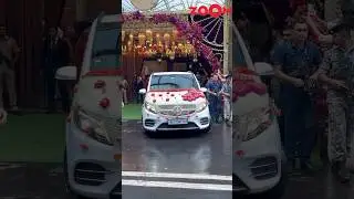 Akash Ambani leave in a decorated car for Anant Ambani & Radhika Merchant’s wedding venue😍 