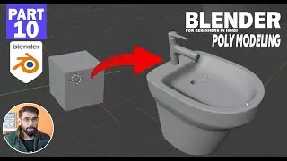 Blender Part - 10 | How to make  Bathroom Sink Model in Blender | Poly Modeling
