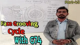 face grooving cycle | face groove | cnc lathe face grooving
