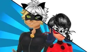 Miraculous ladybug and cat noir Speed painting