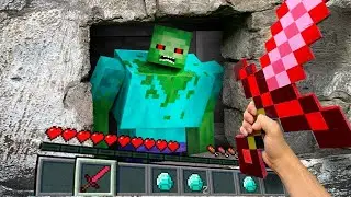 Minecraft RTX in Real Life ZOMBIE BATTLE in Realistic Minecraft RTX Real POV 創世神第一人稱真人版