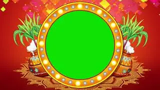 Sankranthi/ Pongal Frame Green Screen Motion Background-Pongal / Makar Sankranthi Festival Animation