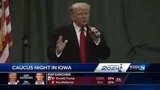 Trumps initial thoughts after being named winner of Iowa caucuses