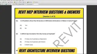 Revit MEP Interview Questions & Answers | Revit Architecture Interview Questions