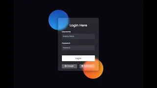 Real Glassmorphism Effects Login Form | Html CSS Glass morphism Effects