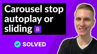 Bootstrap 5 carousel stop autoplay sliding (SOLVED)