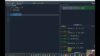 Creating arrays and matrix in python using Numpy module