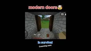 how to make modern doors in survival mini block craft 