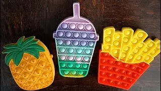 Cold drink pop it fidget training, DIY Pop it toys