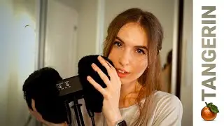 ASMR Ear Kisses / Inaudible Whispering & Scratching | Tangerin