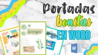 COMO HACER PORTADAS BONITAS EN WORD #1