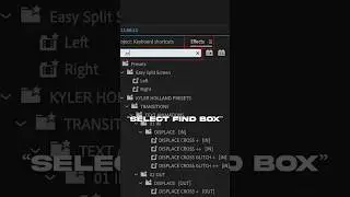 Find and select effects super quick!