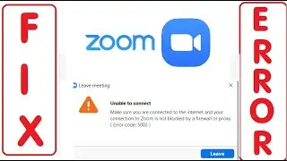 Fix Zoom Error Code 5003 Unable to Connect Leave Meeting Make Sure You Are Connected to the Internet