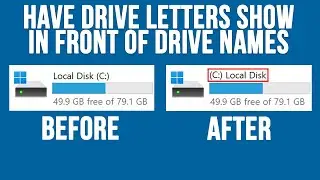 How to Have Drive Letters Show Before Drive Names in File Explorer