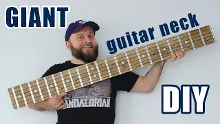 DIY Giant Guitar Neck Wall Hanger – Music Room Decor