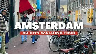 🇳🇱 Amsterdam, Netherlands Walking Tour - Amsterdam Central Canal Walk (4K HDR 60fps)