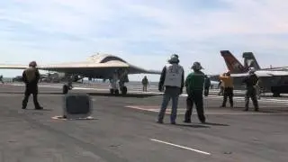 US Navy X-47B UCAS first carrier launch