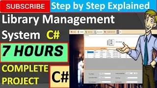 Library Management System in Csharp (C#, Visual Studio, MsSQL Server) Complete Project(Step by Step)