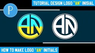 TUTORIAL DESIGN LOGO INISIAL AN MANUAL SHAPE!! PIXELLAB INDONESIA