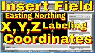 AutoCAD How to Use Insert Field Command to Create Easting, Northing XYZ Coordinates - Free Classes