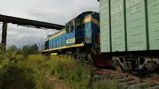 ТЭМ2-5315,МАНЕВРЫ с КРЫТЫМИ ВАГОНАМИ,Кемерово