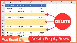 Delete Empty Rows in Excel at ONCE