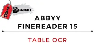 Abbyy FineReader 15 - Tables