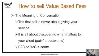 Value Based Fees - More Clients Academy Member Training Only