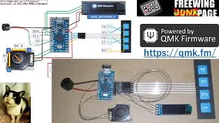 QMK Tutorial Hand Wired QMK Firmware test with Pro Micro and Buzzer, Analog Joystick, OLED SSD1306