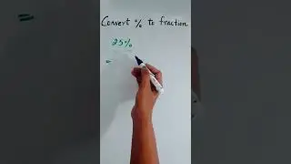 how to convert percentage to fraction 
