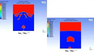 Surface Tension Effect on Air Bubbles under Water Column, Ansys Fluent Training
