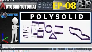 #8 - AutoCad 3D Tutorial Polysolid Command Explained in Hindi