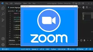 ZOOM Logo Drawing Using Python Turtle | Python For Beginners | Learnonpy |