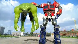 Hulk vs Optimus Prime Full Movie - Transformers The Last Knight | Paramount Pictures [HD]