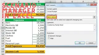 What If Analysis - Scenario Manager in Excel