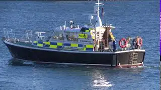 Police boat on patrol