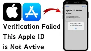 This Apple ID is Not Active | How To Fix Verification Failed This Apple ID is Not Active | iOS 17