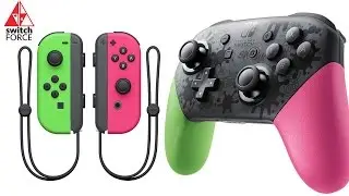 NEW Switch Joy Con + Pro Controller! Splatoon 2 JoyCon Release Date!