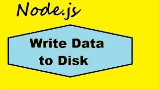 Node Js Write to Disk