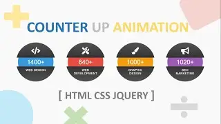 Responsive Counter Up  Animation Using [ HTML - CSS - JQUERY ]