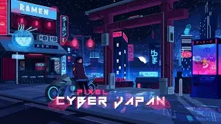 Pixel Cyber Japan twitch overlays and Alerts stream pack for OBS Studio, Streamlabs, StreamElements