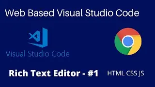 Web-Based Text Editor (VSCode) Using HTML CSS JS - #1