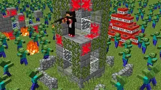 ТОЛПА ИЗ 1000 ЗОМБИ ПРОТИВ ПРО В МАЙНКРАФТ! ЗОМБИ АПОКАЛИПСИС В MINECRAFT! (битва башен в майнкрафт)